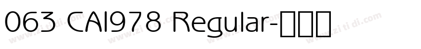 063 CAI978 Regular字体转换